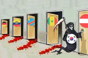 “洪明甫诅咒”引发热议!韩国球迷感叹:未助韩国的球队小组赛末轮纷纷出局